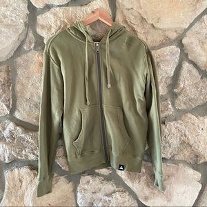 American Giant: Midweight Full Zip Hoodie (olive green)
